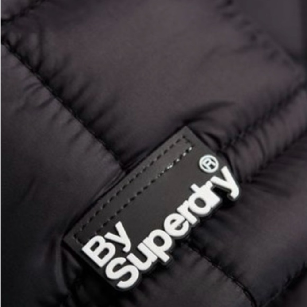 Superdry Black Quilted Jacket - Picture 6 of 9
